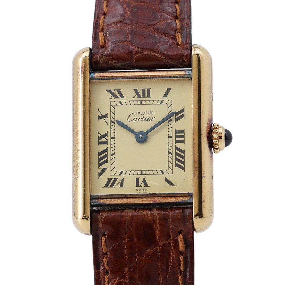 カルティエ マストタンク SM W1003153 Cartier 腕時計 アイボリー文字盤 カルティエ マストタンク SM W1003153 Cartier 腕時計 アイボリー文字