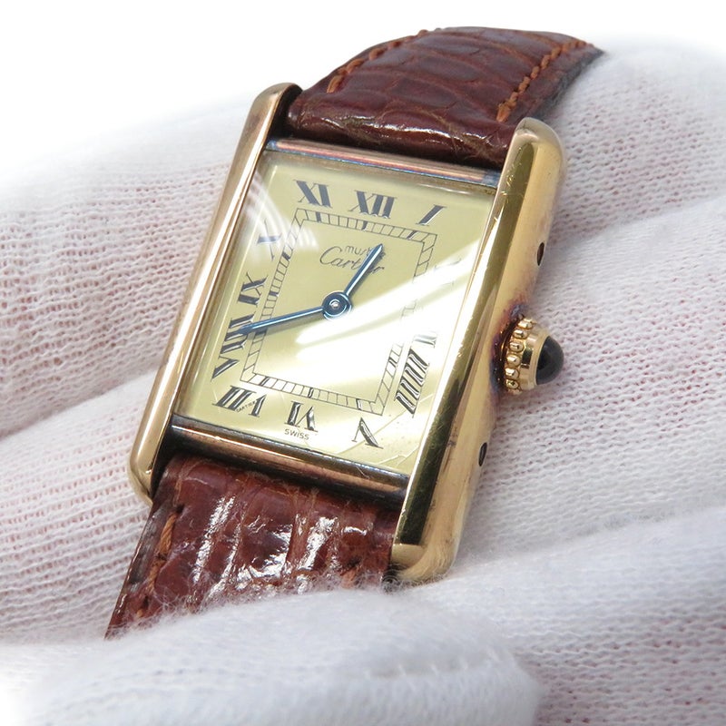 カルティエ マストタンク SM W1003153 Cartier 腕時計 アイボリー文字盤