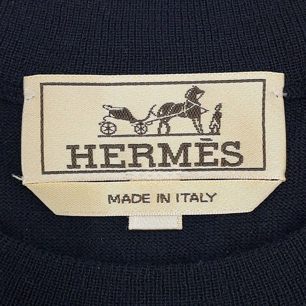 エルメス ニット ロングスリーブ セーター カシミヤ シルク メンズサイズS HERMES トップス