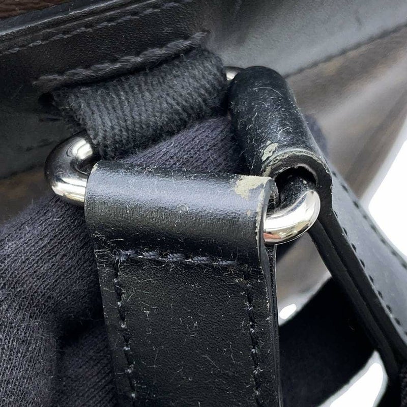 ルイヴィトン リュック モノグラム マカサー クリストファーPM M43735 LOUIS VUITTON ヴィトン バックパック メンズ 黒