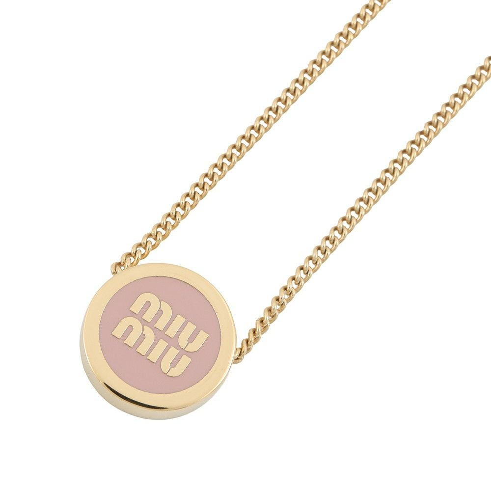 ミュウミュウ ネックレス ロゴ メタル エナメル 5IC096 MIUMIU