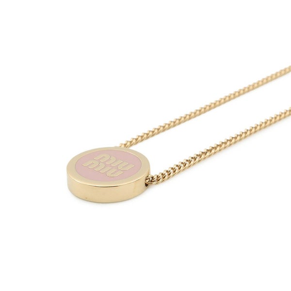 ミュウミュウ ネックレス ロゴ メタル エナメル 5IC096 MIUMIU アクセサリー