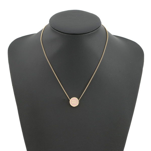 ミュウミュウ ネックレス ロゴ メタル エナメル 5IC096 MIUMIU アクセサリー