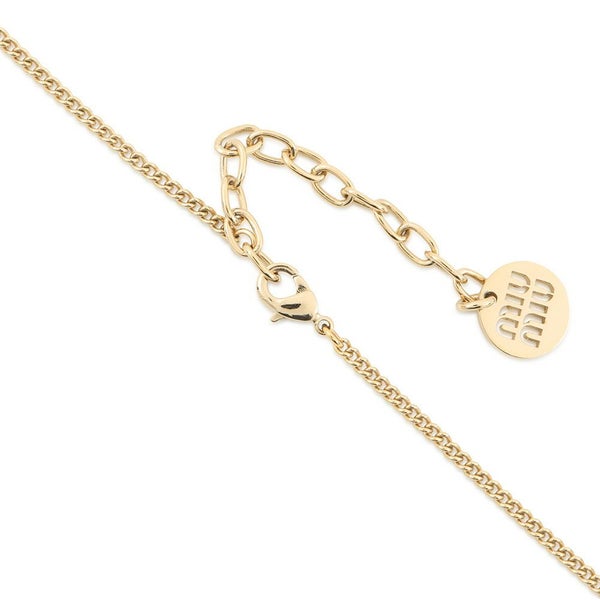 ミュウミュウ ネックレス ロゴ メタル エナメル 5IC096 MIUMIU アクセサリー