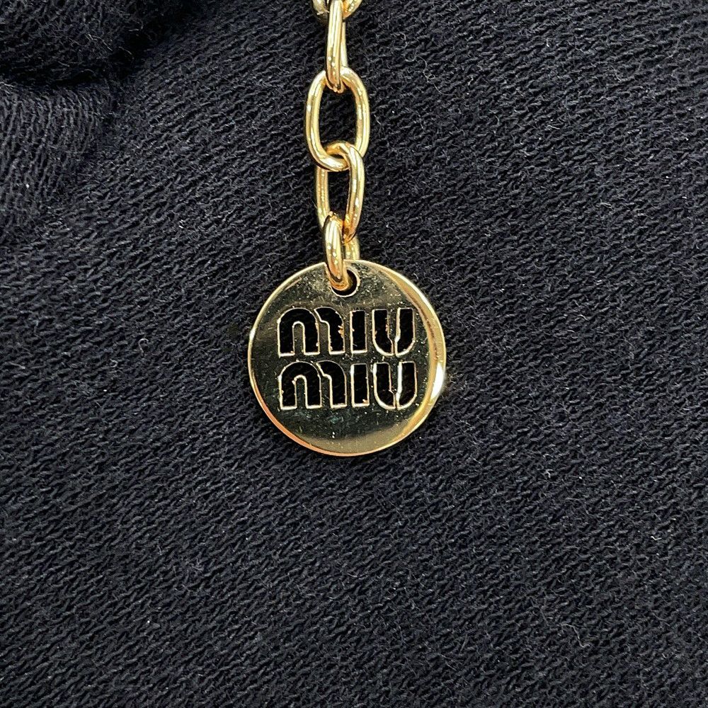 ミュウミュウ ネックレス ロゴ メタル エナメル 5IC096 MIUMIU
