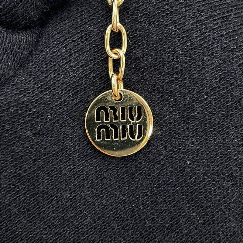 ミュウミュウ ネックレス ロゴ メタル エナメル 5IC096 MIUMIU アクセサリー