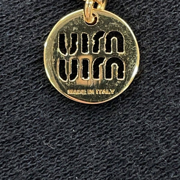ミュウミュウ ネックレス ロゴ メタル エナメル 5IC096 MIUMIU アクセサリー