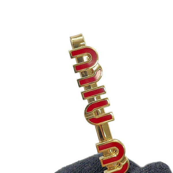 ミュウミュウ ヘアピン ロゴ ヘアクリップ エナメル メタル 5IF146 MIUMIU ヘアアクセサリー