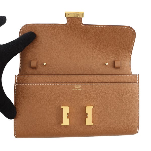 エルメス 長財布 コンスタンス トゥーゴー ロング ゴールド/ゴールド金具 エバーカラー K刻印 財布
