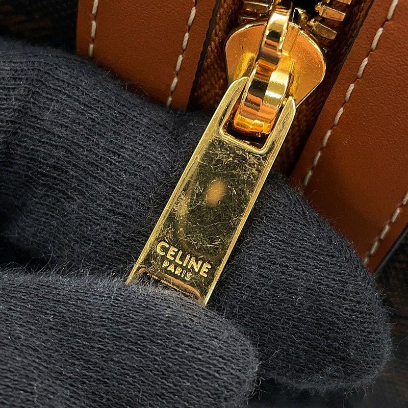 セリーヌ ハンドバッグ トリオンフ ミディアム ボストン PVC 121322 CELINE 2way ブラウン