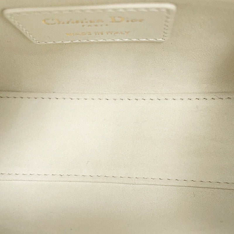クリスチャン・ディオール ハンドバッグ カナージュ レディディオール ミニ ラムスキン M0505ONUL 2way 白