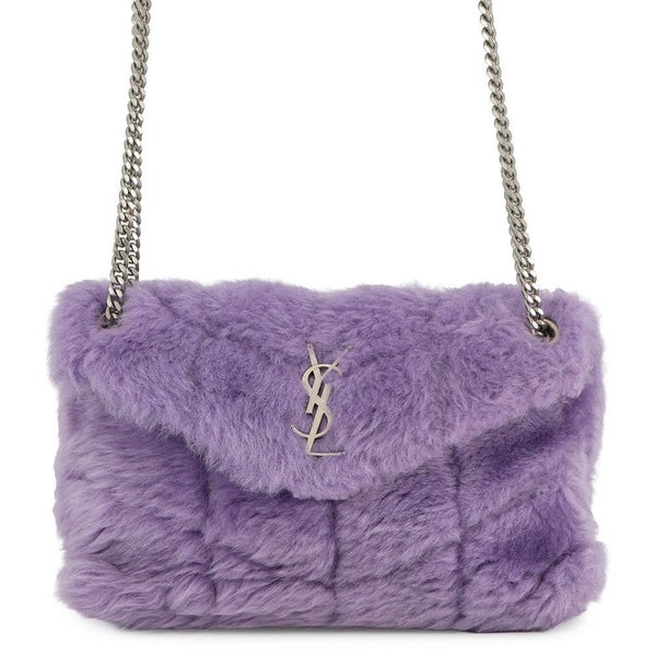 サンローランパリ チェーンショルダー バッグ ルル パファー スモール ファー 577476 SAINT LAURENT PARIS
