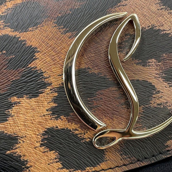 クリスチャン・ルブタン チェーンウォレット LOUBI54 ヒョウ柄 レザー 3235267 Christian Louboutin 長財布