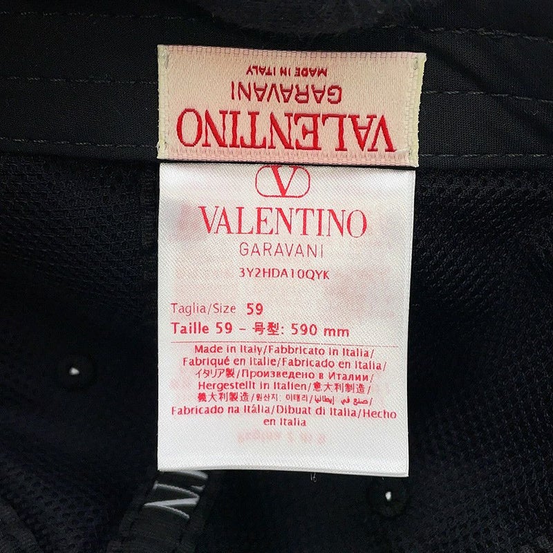 ヴァレンティノ・ガラヴァーニ キャップ VLTNロゴ キャップ ナイロン 3Y2HDA10QYK VALENTINO 帽子 黒