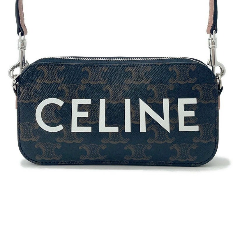 セリーヌ ショルダーバッグ トリオンフ ホリゾンタルポーチ PVC 10L272DM5 CELINE ブラウン