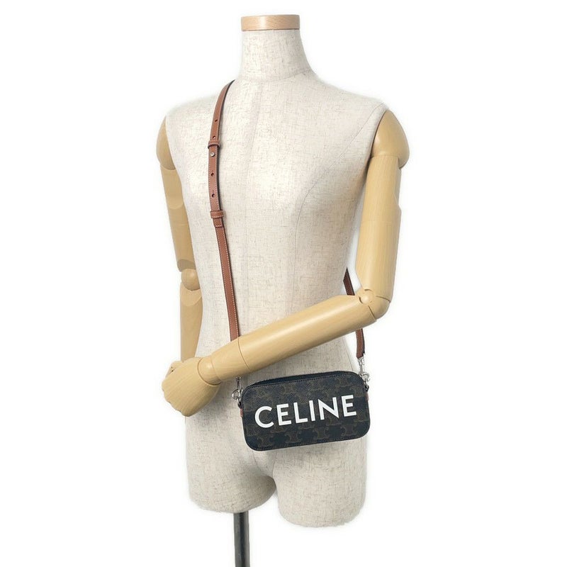 セリーヌ ショルダーバッグ トリオンフ ホリゾンタルポーチ PVC 10L272DM5 CELINE ブラウン
