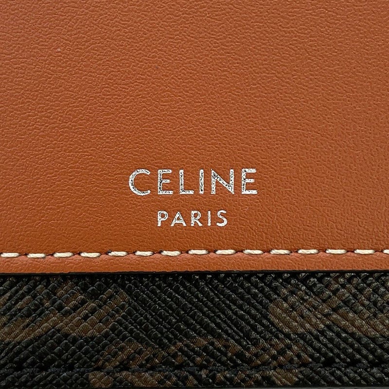 セリーヌ ショルダーバッグ トリオンフ ホリゾンタルポーチ PVC 10L272DM5 CELINE ブラウン