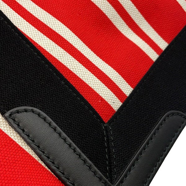 バレンシアガ トートバッグ ストライプ ネイビーカバス S 339933 BALENCIAGA ポーチ付