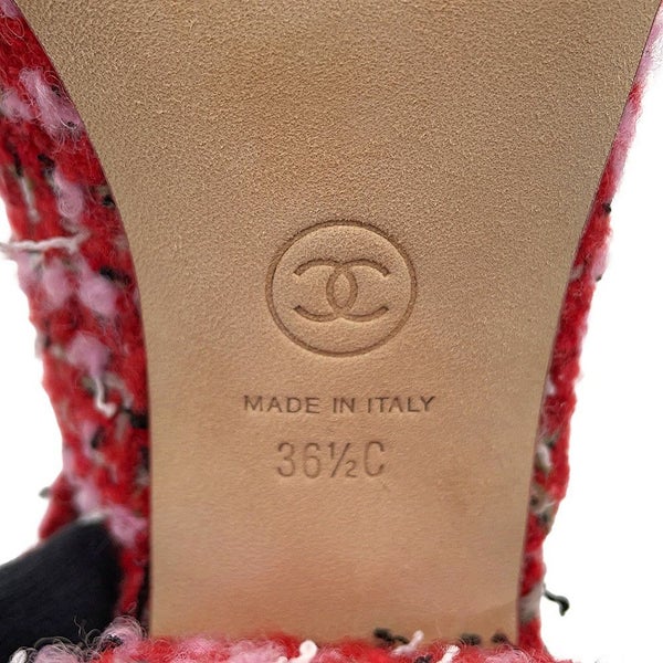 シャネル パンプス スリングバック シューズ ココマーク ツイード レディースサイズ36 1/2C G46865 靴 2025/26年秋冬