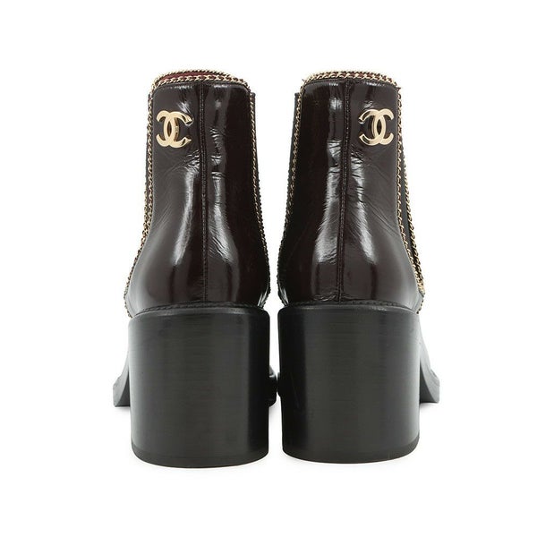 シャネル ショートブーツ サイドゴア ココマーク レザー レディースサイズ37C G46804 CHANEL 靴 黒