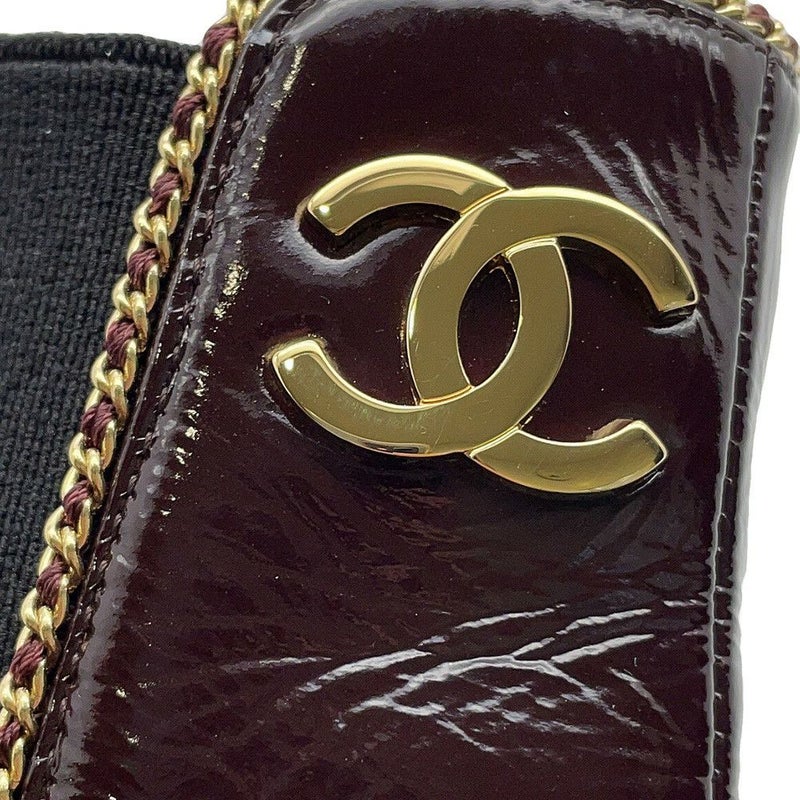 シャネル ショートブーツ サイドゴア ココマーク レザー レディースサイズ37C G46804 CHANEL 靴 黒