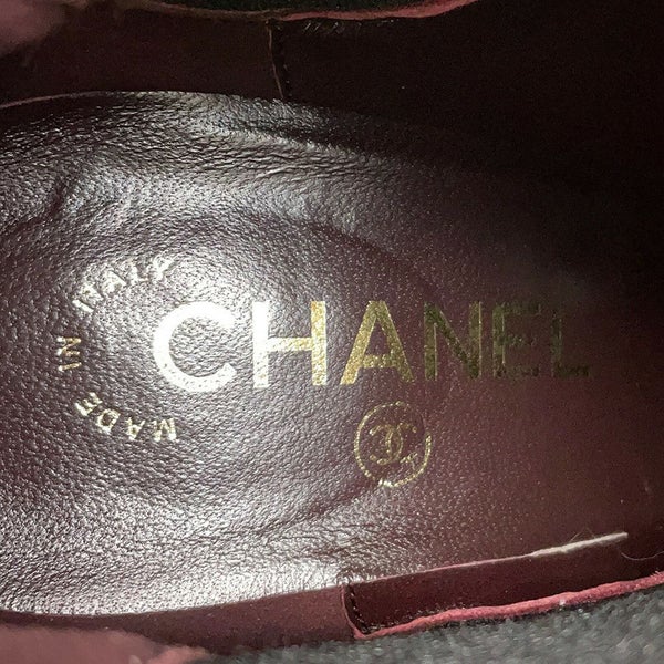 シャネル ショートブーツ サイドゴア ココマーク レザー レディースサイズ37C G46804 CHANEL 靴 黒
