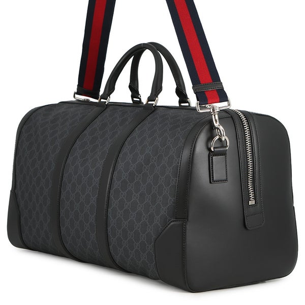 グッチ ボストンバッグ GGスプリーム/レザー478323 GUCCI 2wayショルダーバッグ 旅行用 トラベル 黒