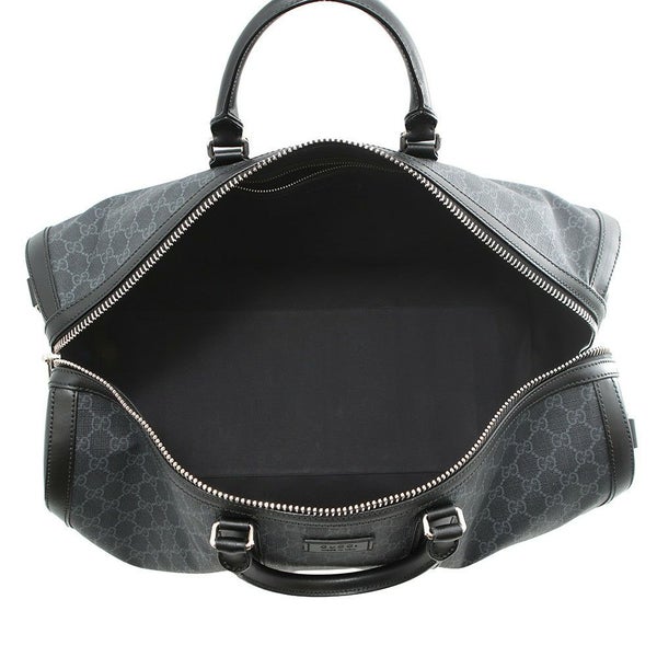 グッチ ボストンバッグ GGスプリーム/レザー478323 GUCCI 2wayショルダーバッグ 旅行用 トラベル 黒