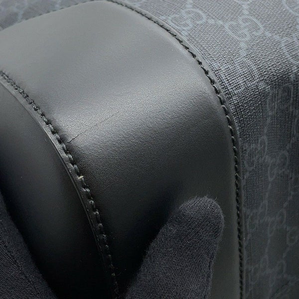 グッチ ボストンバッグ GGスプリーム/レザー478323 GUCCI 2wayショルダーバッグ 旅行用 トラベル 黒