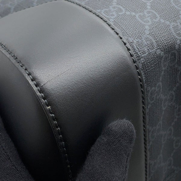 グッチ ボストンバッグ GGスプリーム/レザー478323 GUCCI 2wayショルダーバッグ 旅行用 トラベル 黒