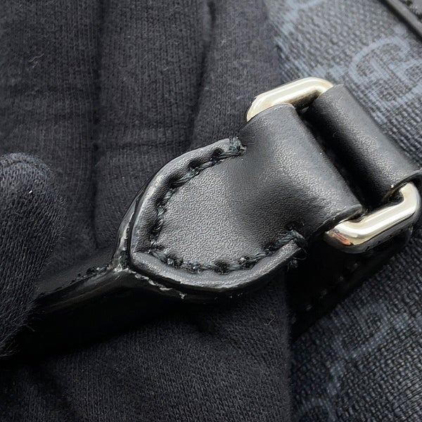 グッチ ボストンバッグ GGスプリーム/レザー478323 GUCCI 2wayショルダーバッグ 旅行用 トラベル 黒