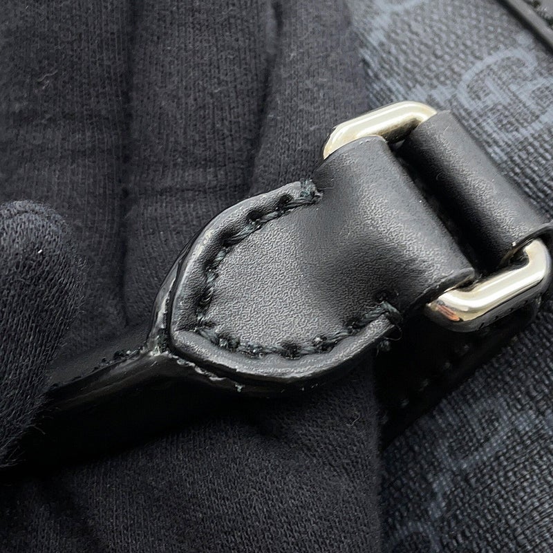 グッチ ボストンバッグ GGスプリーム/レザー478323 GUCCI 2wayショルダーバッグ 旅行用 トラベル 黒