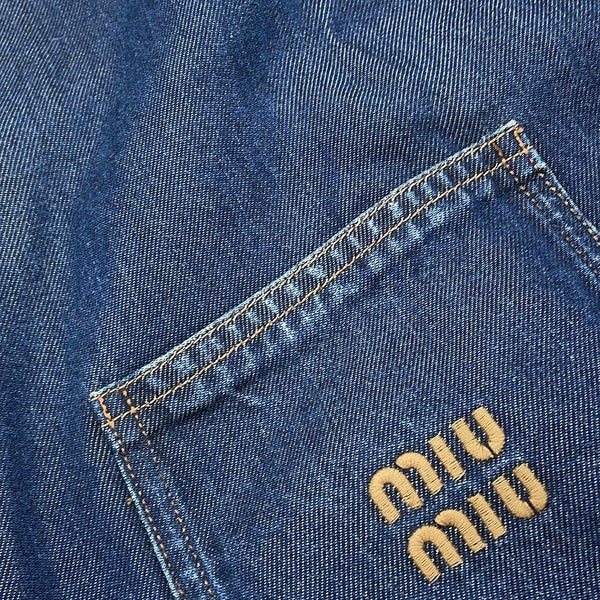 ミュウミュウ シャツ ロゴ デニムシャツ レディースサイズ36 GWC105 MIUMIU トップス