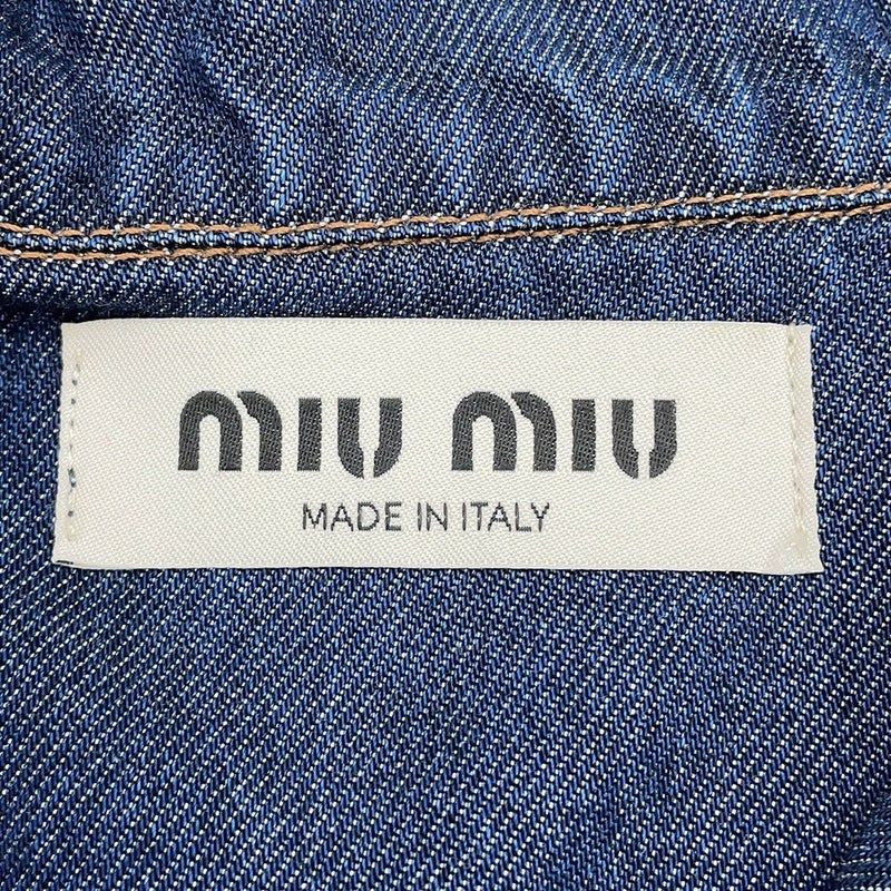 ミュウミュウ シャツ ロゴ デニムシャツ レディースサイズ36 GWC105 MIUMIU トップス