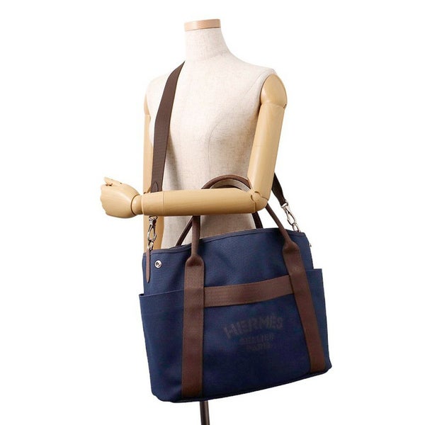 エルメス サックドパンサージュ グルーム SAC DE PANSAGE GROOM ネイビー/フー B刻印 2way