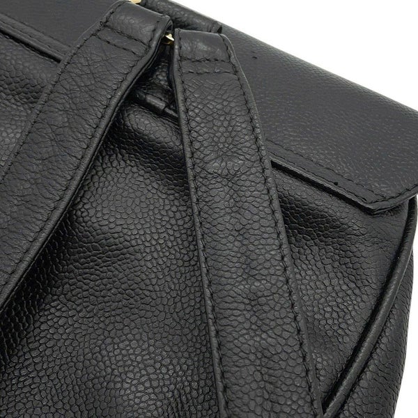 シャネル リュック トリプルココマーク キャビアスキン CHANEL バックパック バッグ 黒