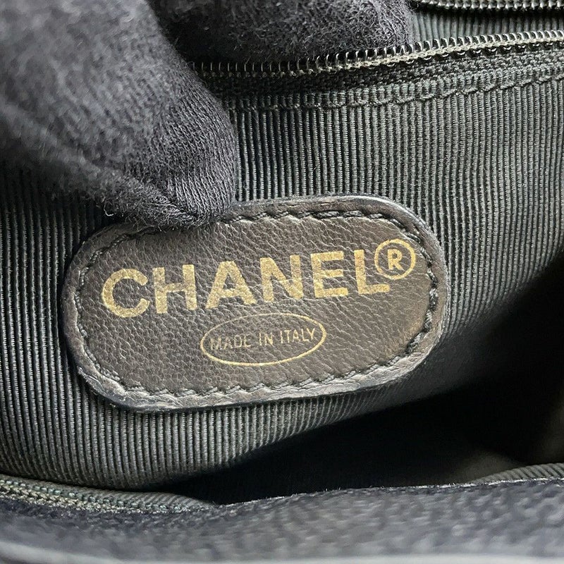シャネル リュック トリプルココマーク キャビアスキン CHANEL バックパック バッグ 黒