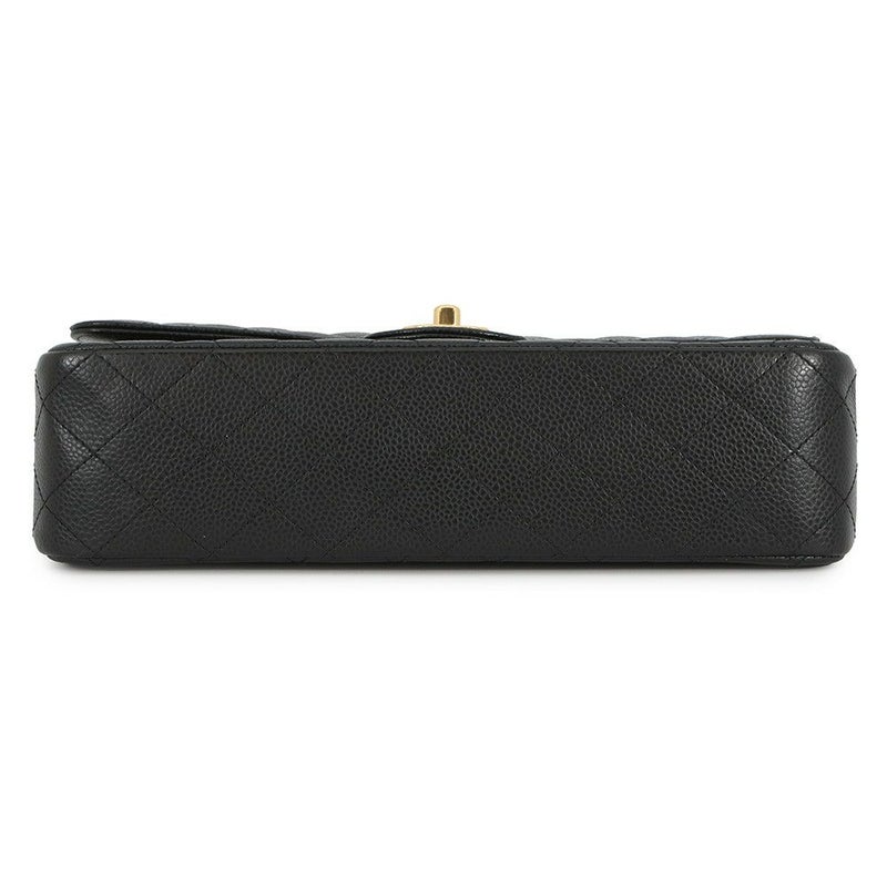 シャネル チェーンショルダーバッグ マトラッセ25 ココマーク ダブルチェーン キャビアスキン A01112 CHANEL 黒