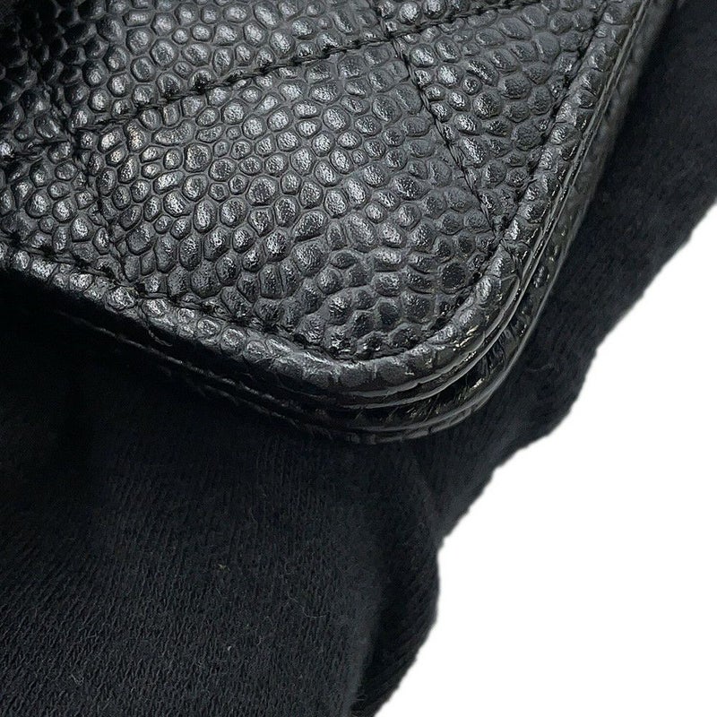 シャネル チェーンウォレット クラシック マトラッセ ココマーク キャビアスキン AP0250 CHANEL 財布 黒