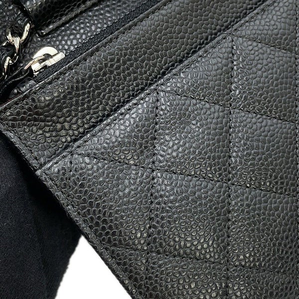 シャネル チェーンウォレット クラシック マトラッセ ココマーク キャビアスキン AP0250 CHANEL 財布 黒