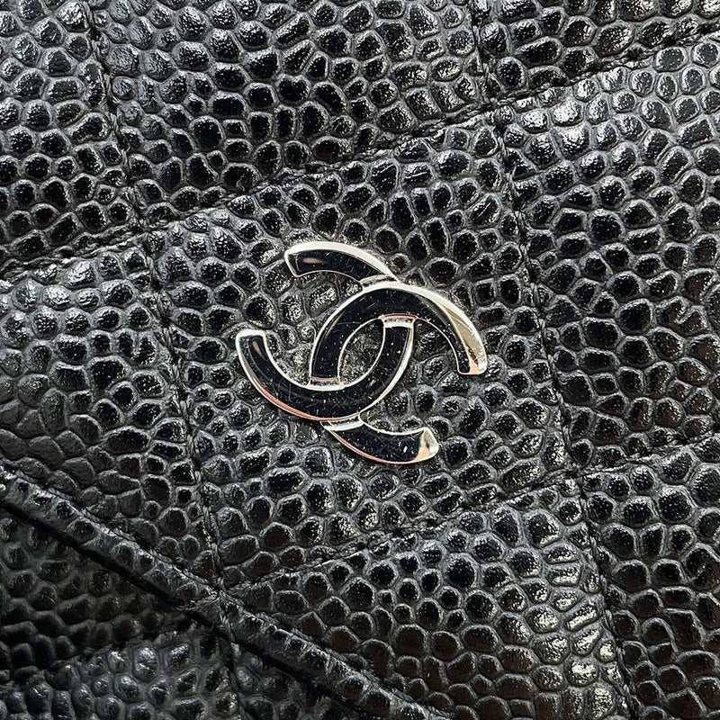 シャネル チェーンウォレット クラシック マトラッセ ココマーク キャビアスキン AP0250 CHANEL 財布 黒