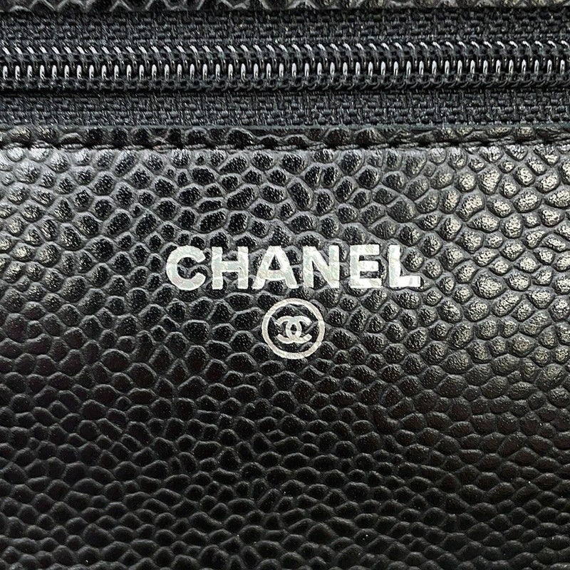 シャネル チェーンウォレット クラシック マトラッセ ココマーク キャビアスキン AP0250 CHANEL 財布 黒