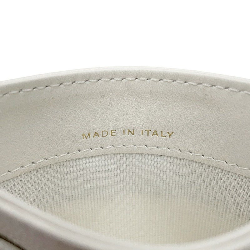 シャネル カードケース クラシック マトラッセ ココマーク キャビアスキン AP4472 CHANEL パスケース 名刺入れ 白