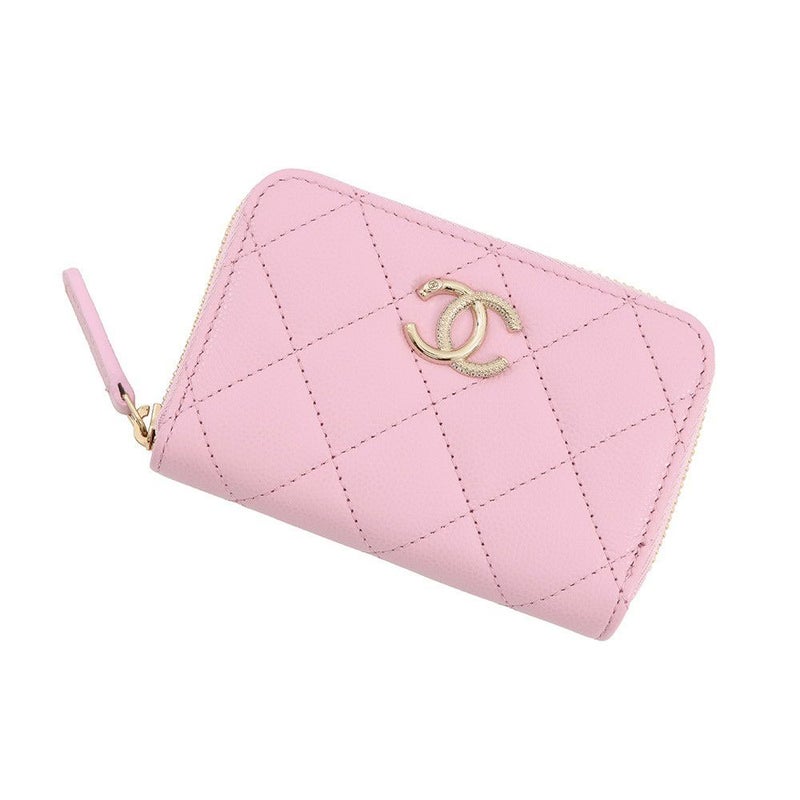 シャネル コインケース マトラッセ ココマーク ジップ コインパース キャビアスキン CHANEL 財布