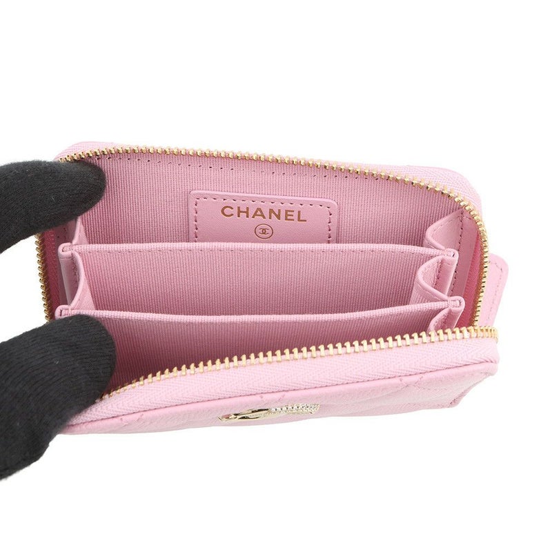 シャネル コインケース マトラッセ ココマーク ジップ コインパース キャビアスキン CHANEL 財布