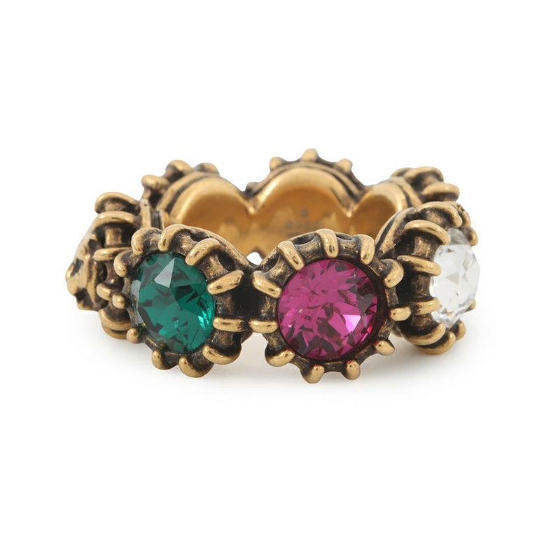 グッチ リング キャットヘッド ラインストーン サイズ13 GUCCI アクセサリー 指輪