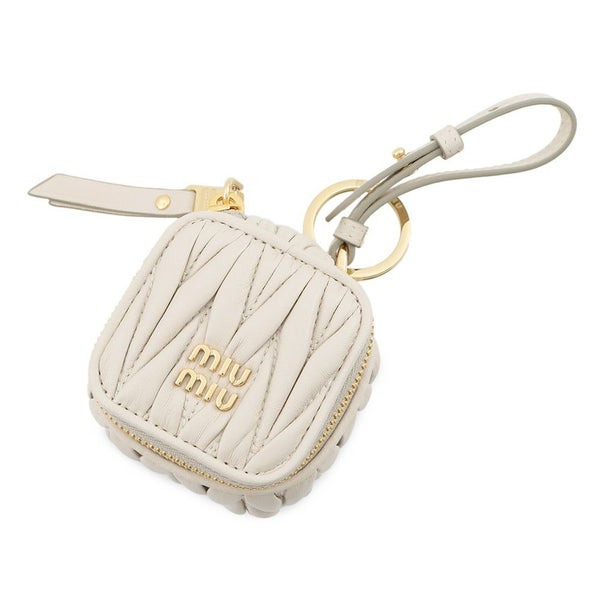 ミュウミュウ チャーム キーリング TRICK MATELASSE KEYRING  レザー 5TL527 MIUMIU キーリング