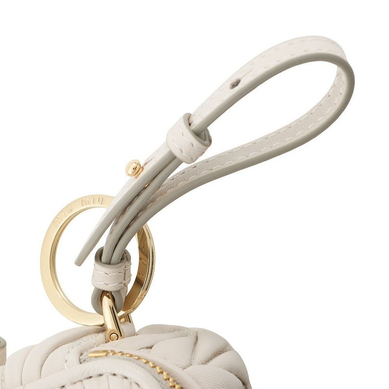 ミュウミュウ チャーム キーリング TRICK MATELASSE KEYRING  レザー 5TL527 MIUMIU キーリング