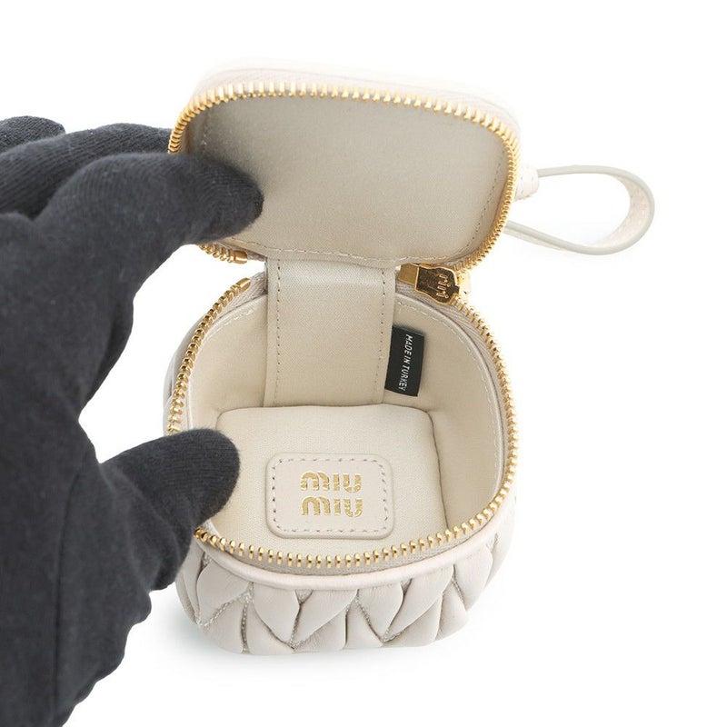 ミュウミュウ チャーム キーリング TRICK MATELASSE KEYRING  レザー 5TL527 MIUMIU キーリング