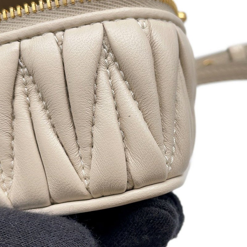 ミュウミュウ チャーム キーリング TRICK MATELASSE KEYRING  レザー 5TL527 MIUMIU キーリング